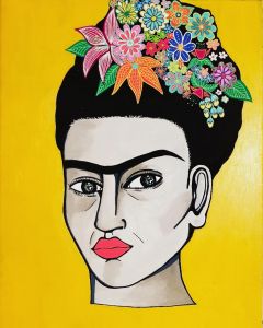 'Frida' - Mixed media maleri