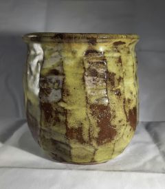Unika vase - gul/brun